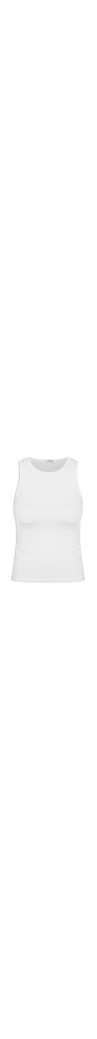 Regata Feminina Detalhe Drapeado - Branco