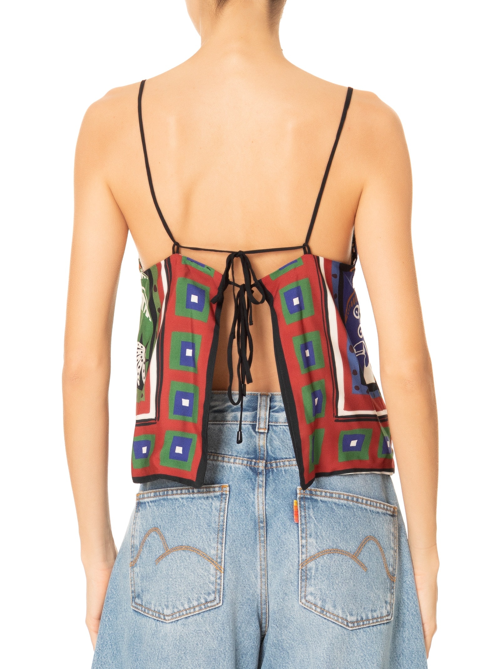 Regata Feminina Double Lenço Tropicano Preto Farm