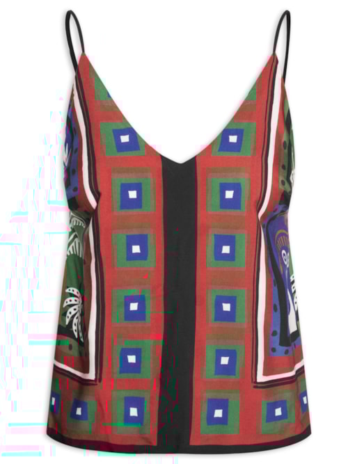 Regata Feminina Double Lenço Tropicano – Preto