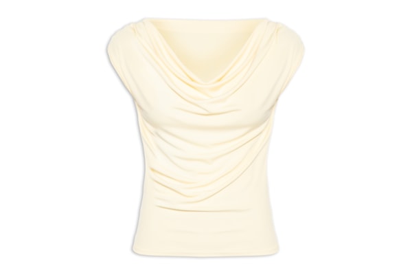 Regata Feminina Drapeada Degagê - Amarelo