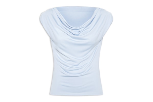 Regata Feminina Drapeada Degagê - Azul