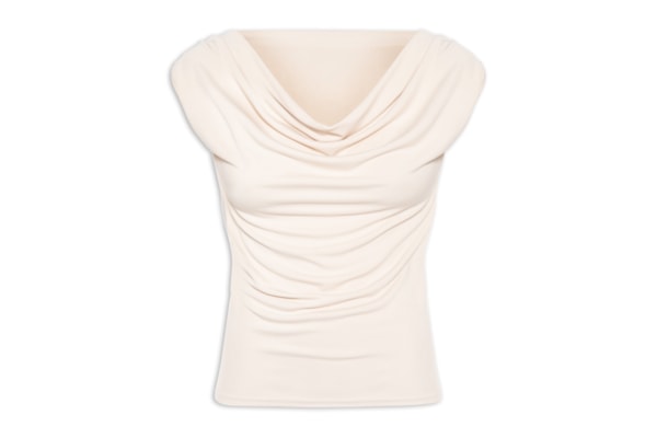 Regata Feminina Drapeada Degagê - Bege