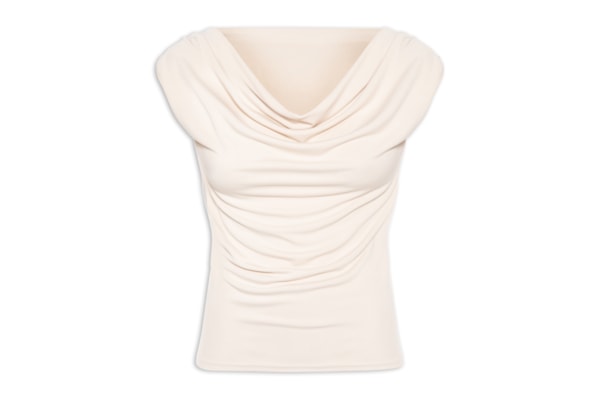 Regata Feminina Drapeada Degagê - Bege