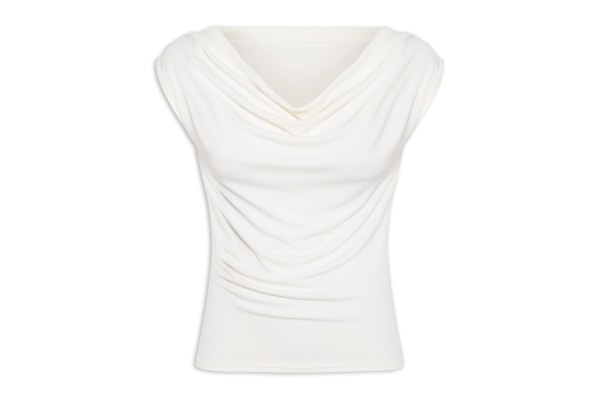 Regata Feminina Drapeada Degagê - Branco