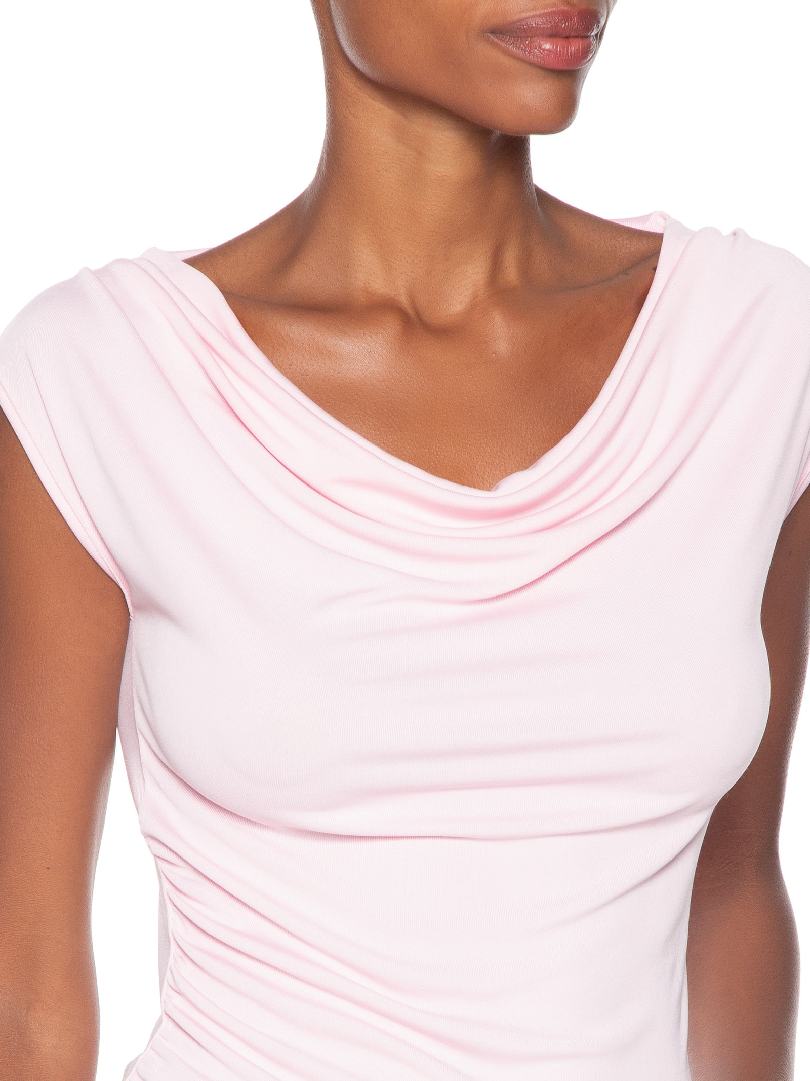 Regata Feminina Drapeada Degagê Rosa Basiq