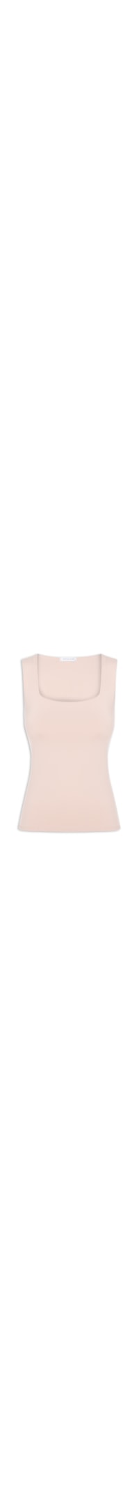 Regata Feminina em Poliamida com Decote Quadrado – Bege