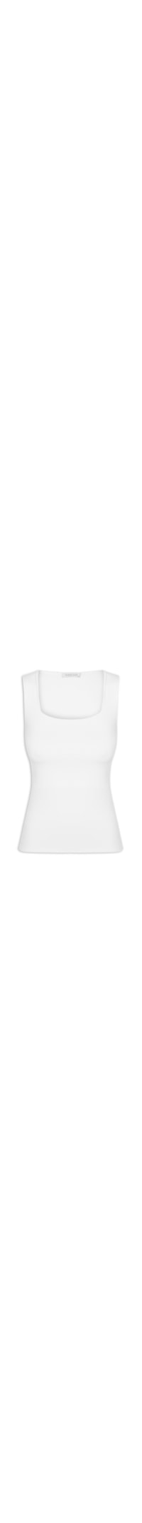 Regata Feminina em Poliamida com Decote Quadrado – Branco