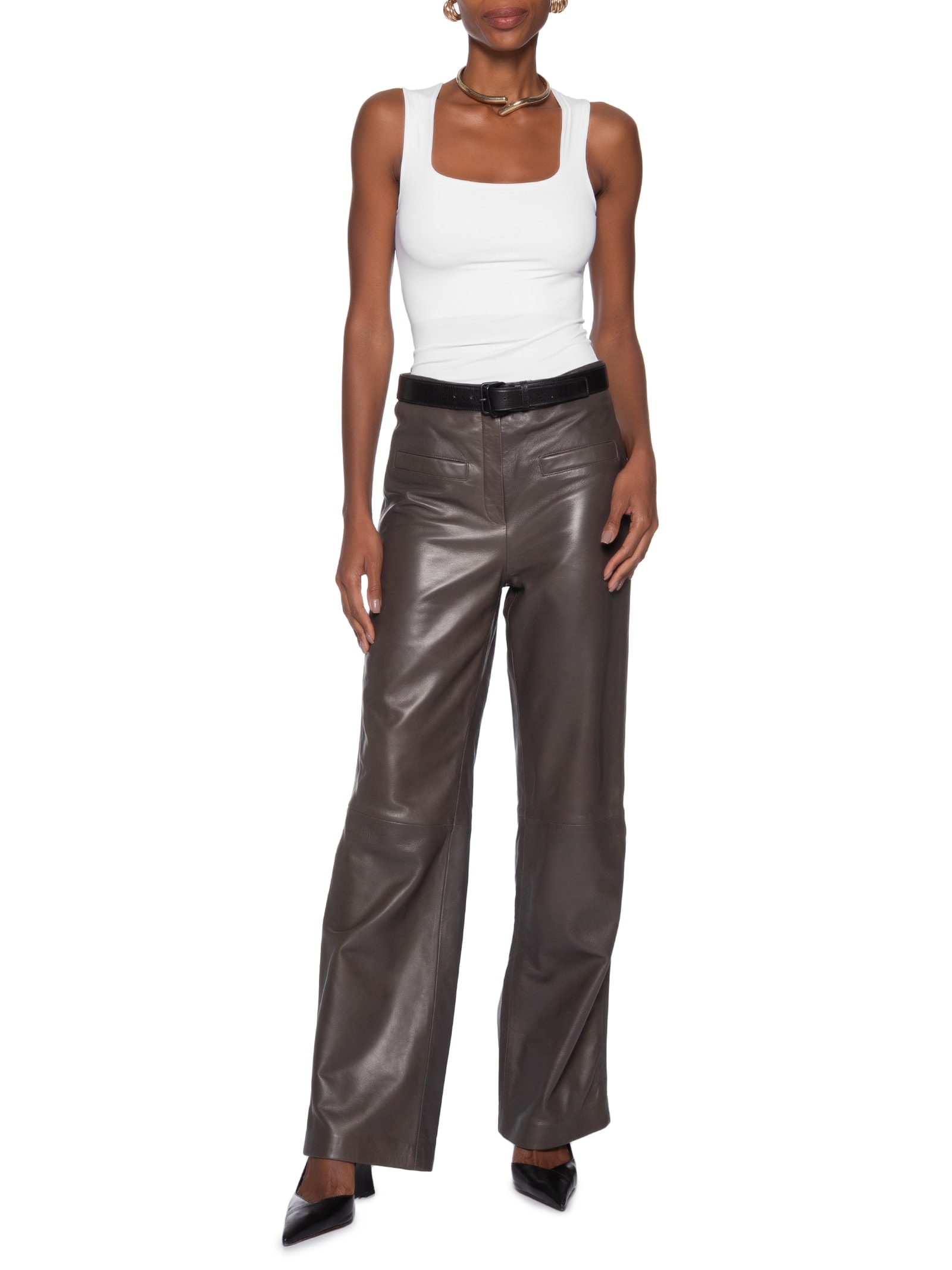 Regata Feminina em Poliamida com Decote Quadrado – Branco Market 33