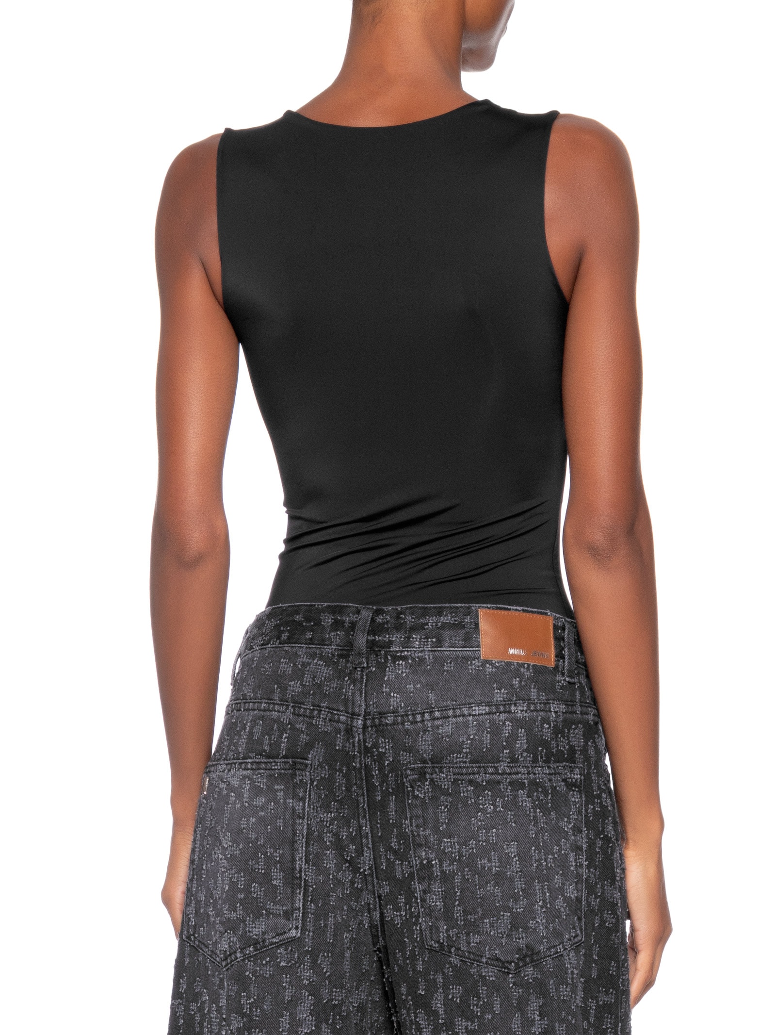 Regata Feminina em Poliamida com Decote Quadrado – Preto Market 33