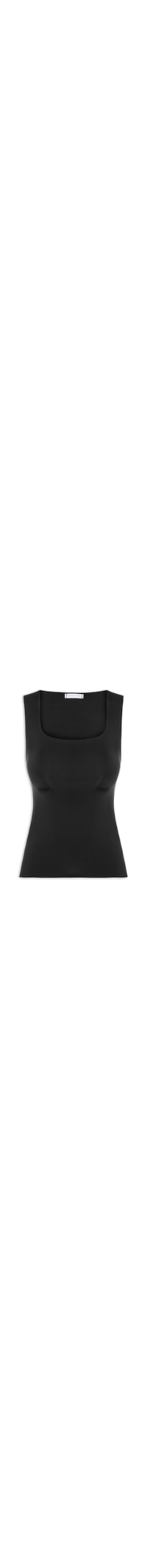 Regata Feminina em Poliamida com Decote Quadrado – Preto