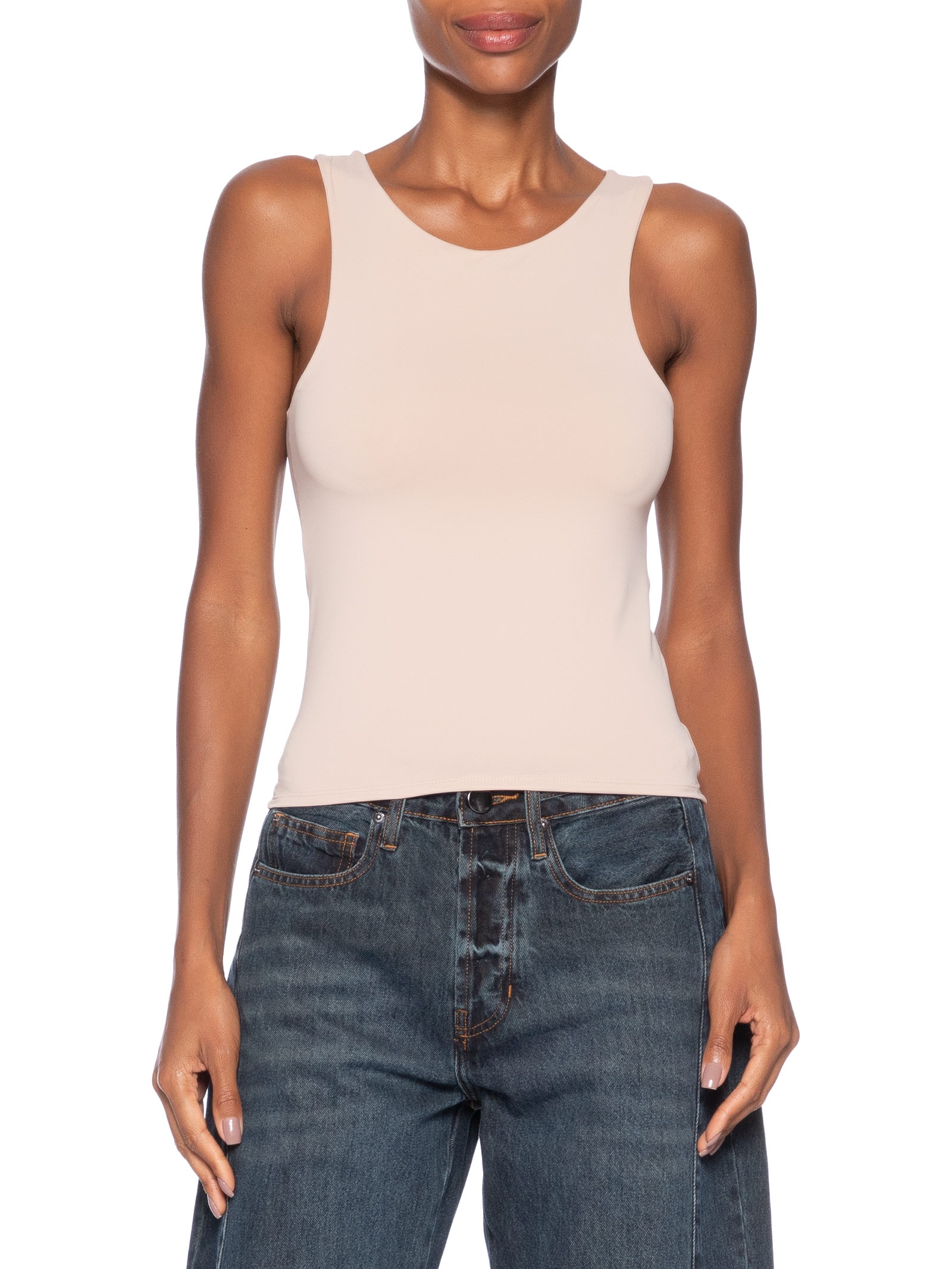 Regata Feminina em Poliamida – Bege Market 33