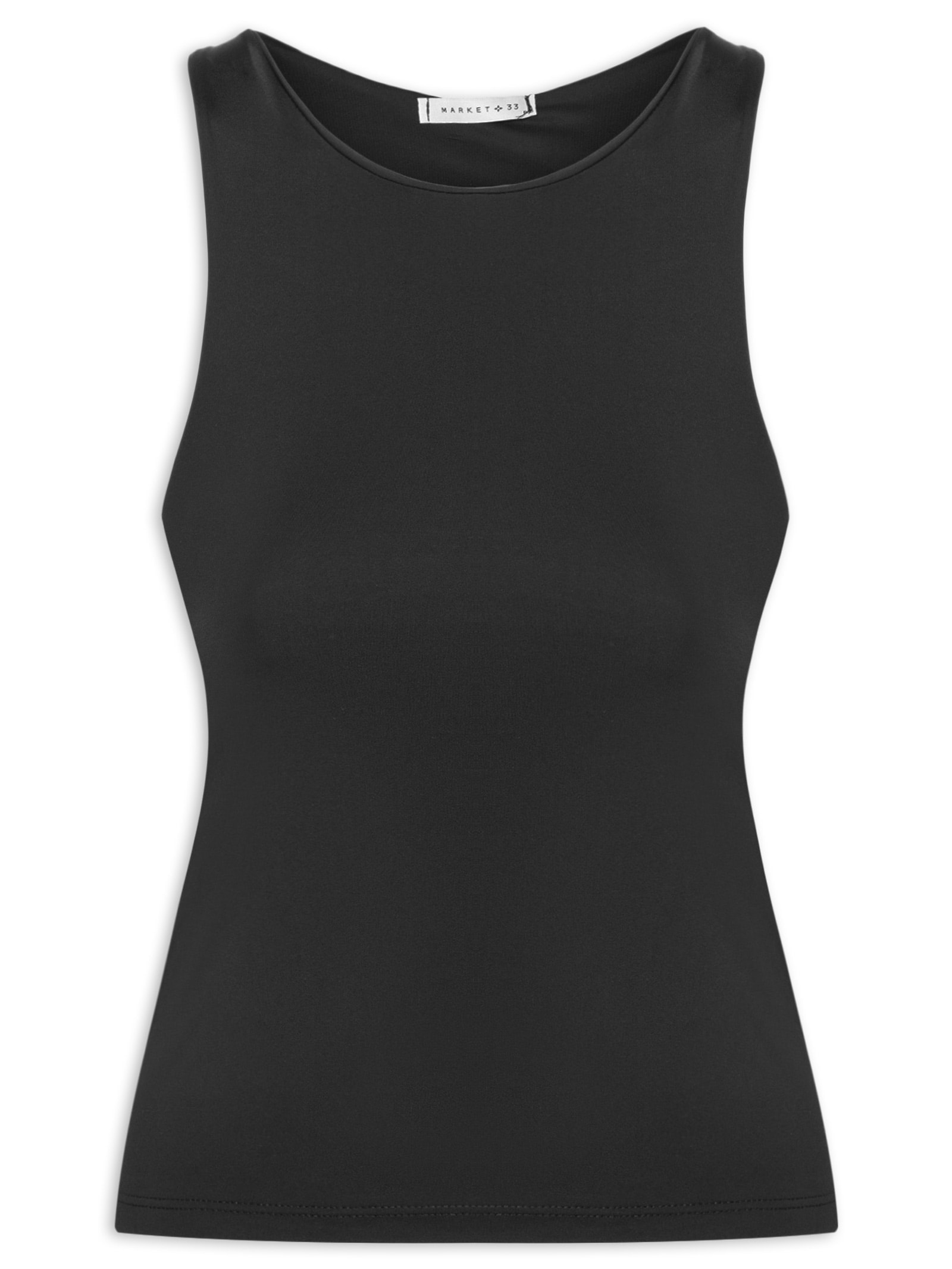 Regata Feminina em Poliamida – Preto Market 33