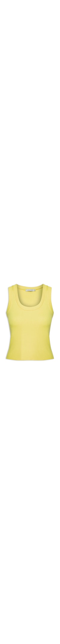 Regata Feminina Em Tricot - Amarelo