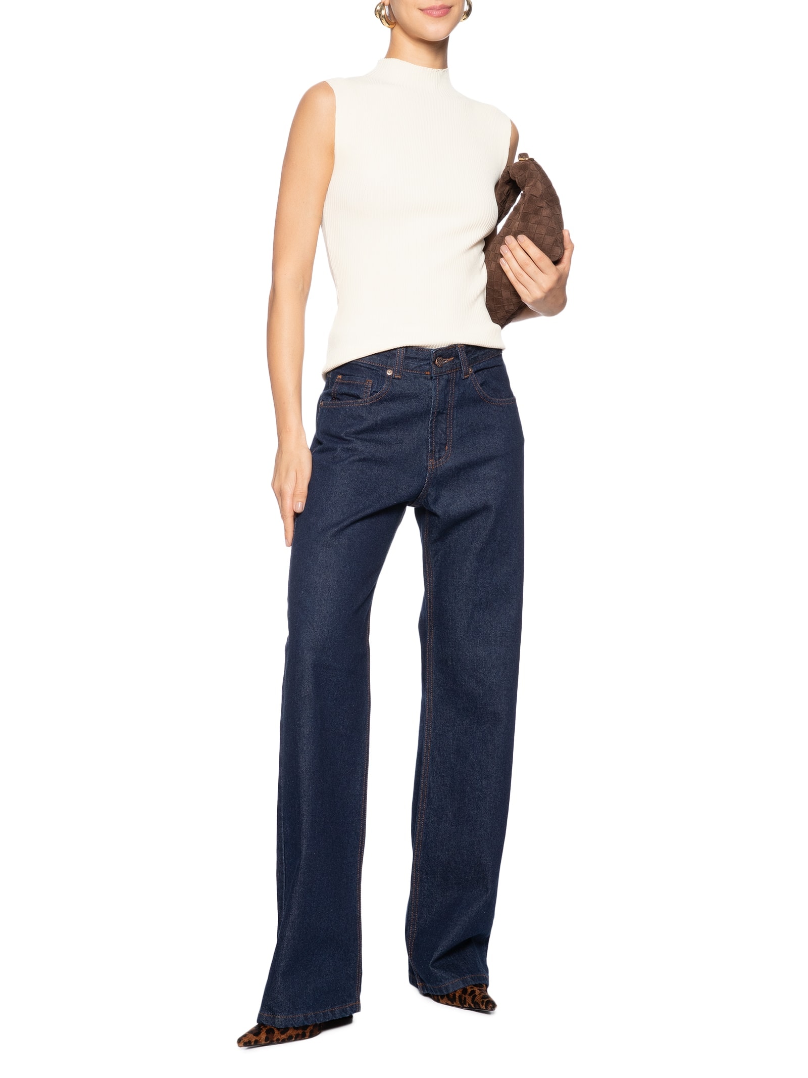 Regata Feminina Em Tricot Amarelo Market 33
