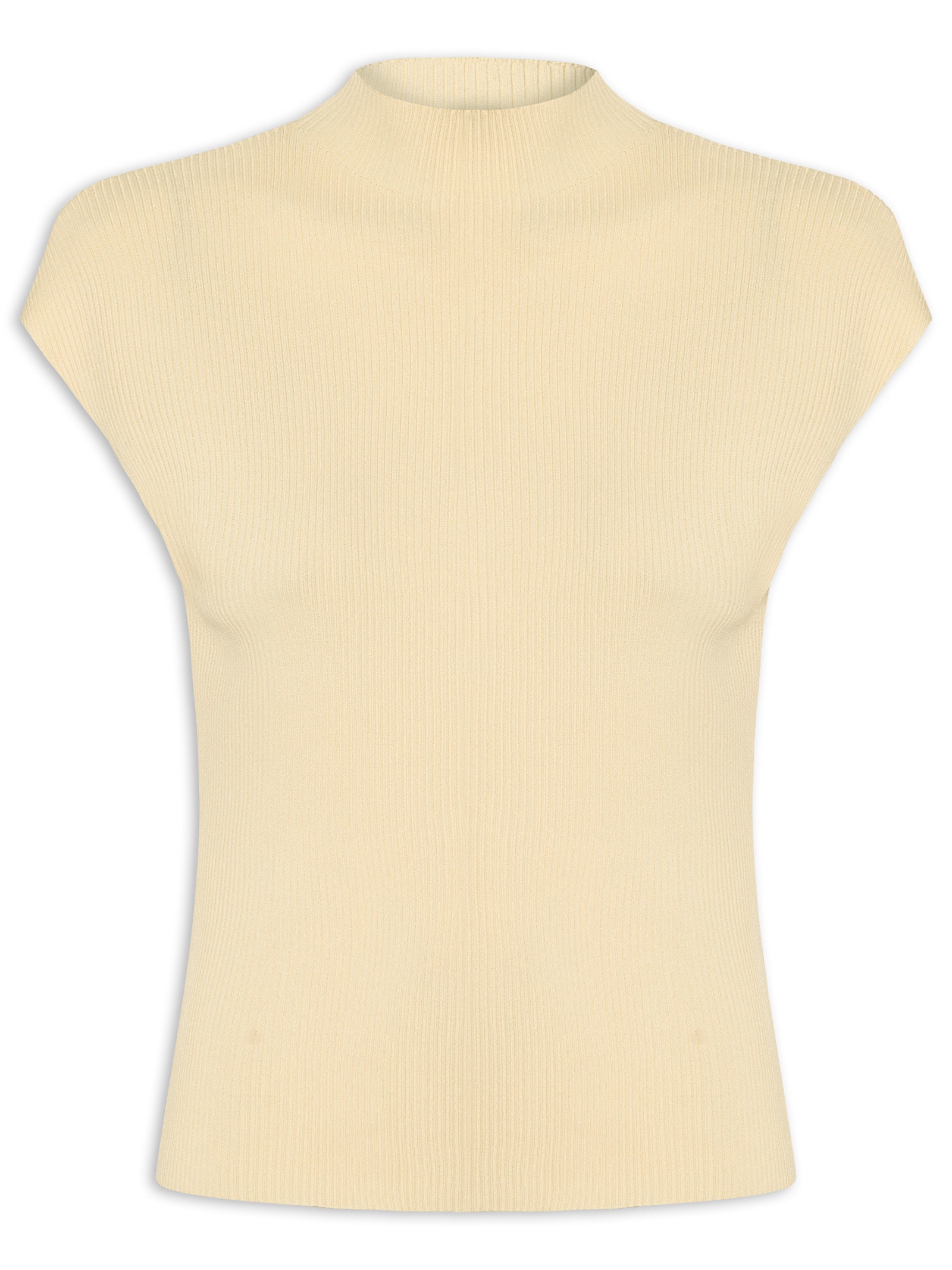Regata Feminina Em Tricot Amarelo Market 33