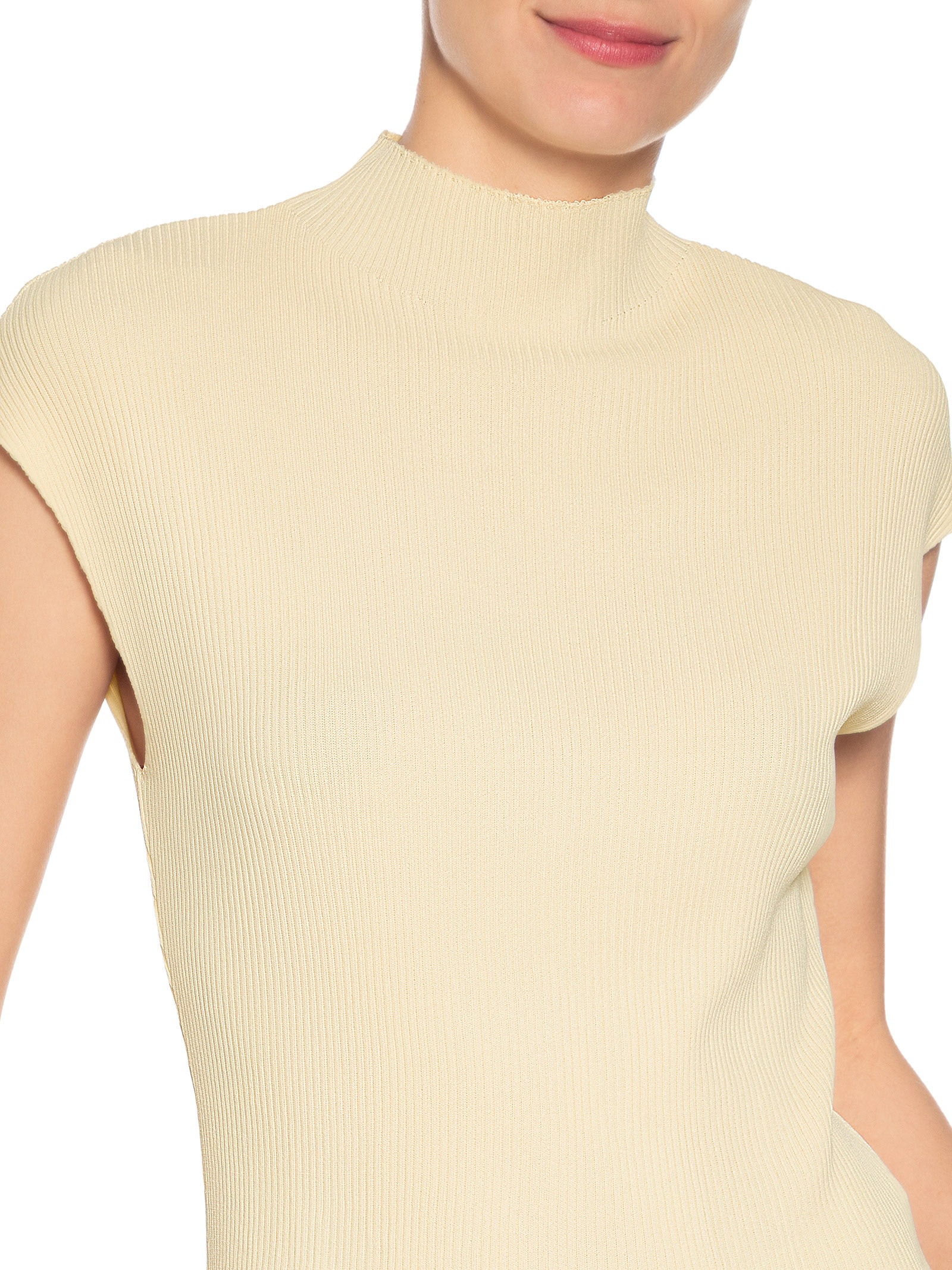 Regata Feminina Em Tricot Amarelo Market 33