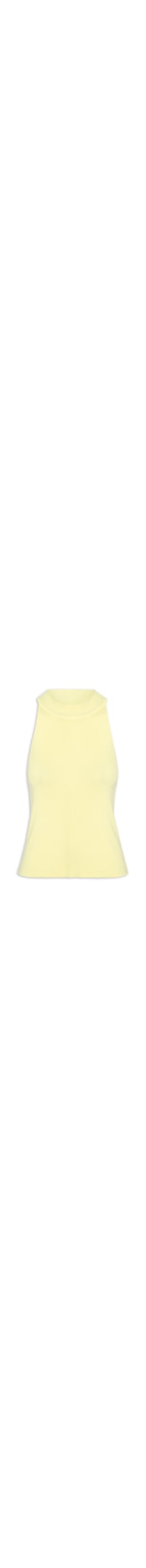 Regata Feminina Em Tricot - Amarelo