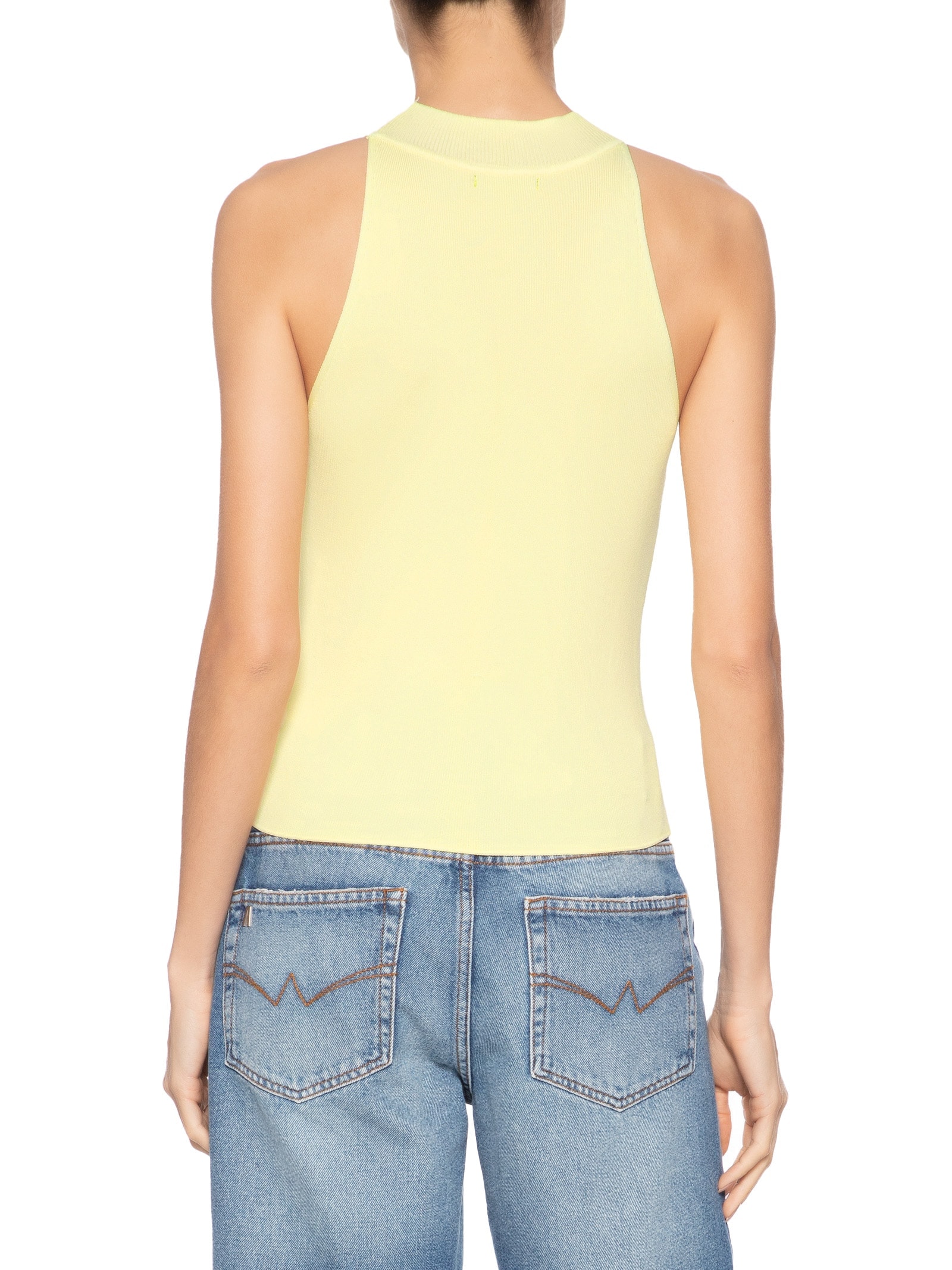 Regata Feminina Em Tricot Amarelo Market 33