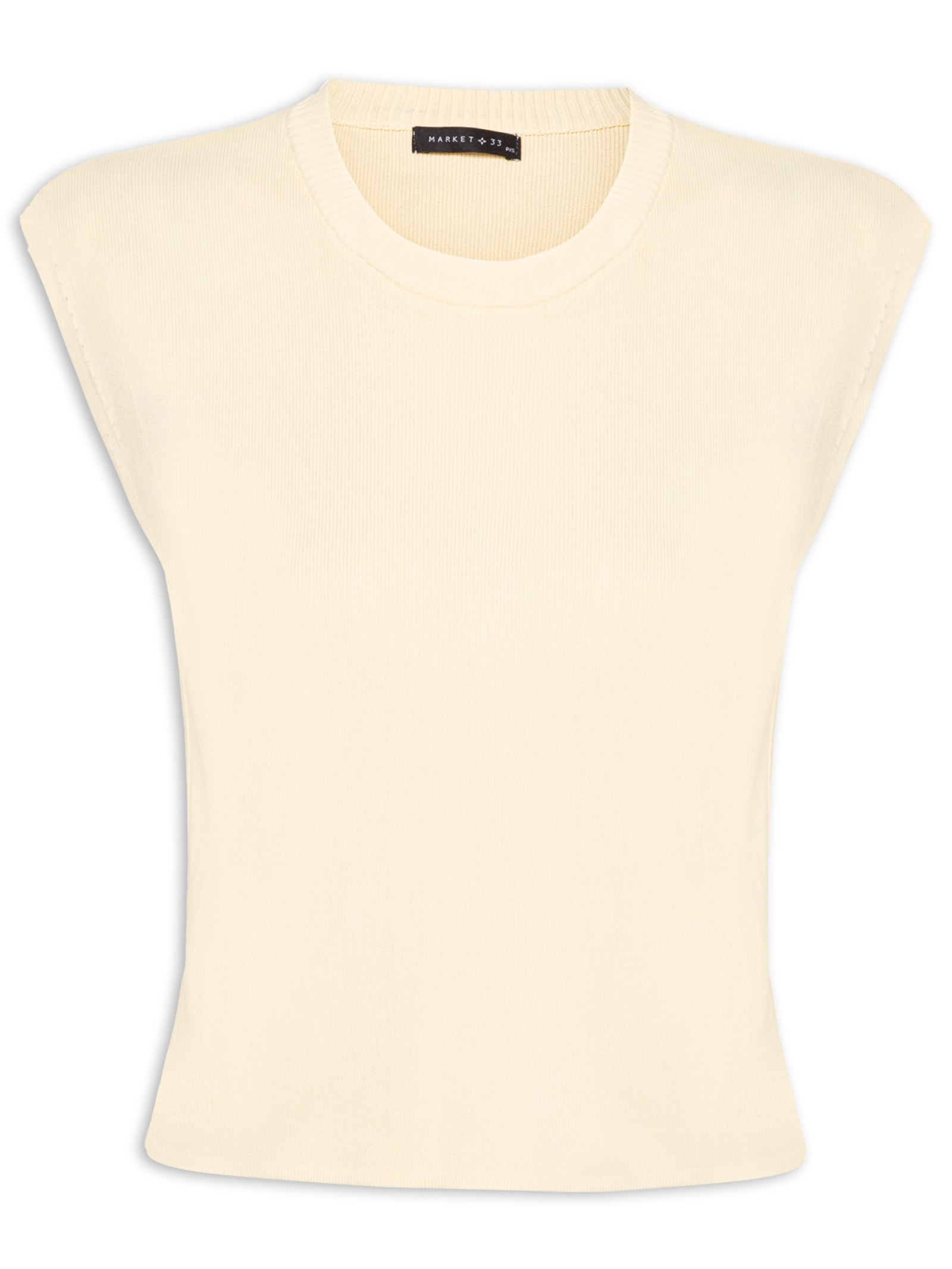 Regata Feminina Em Tricot Amarelo Market 33