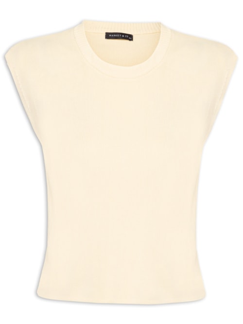 Regata Feminina Em Tricot – Amarelo