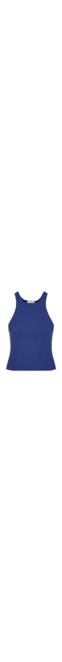 Regata Feminina Em Tricot - Azul