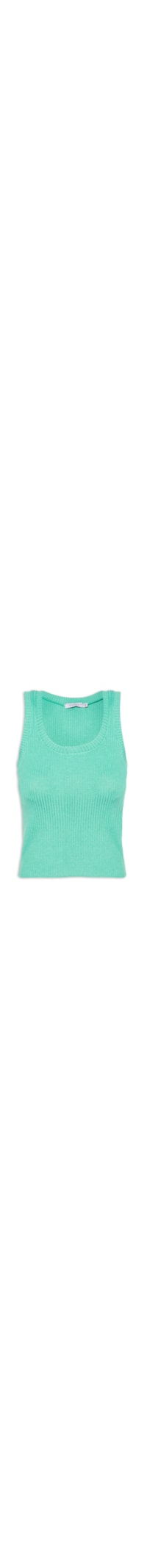Regata Feminina Em Tricot - Azul