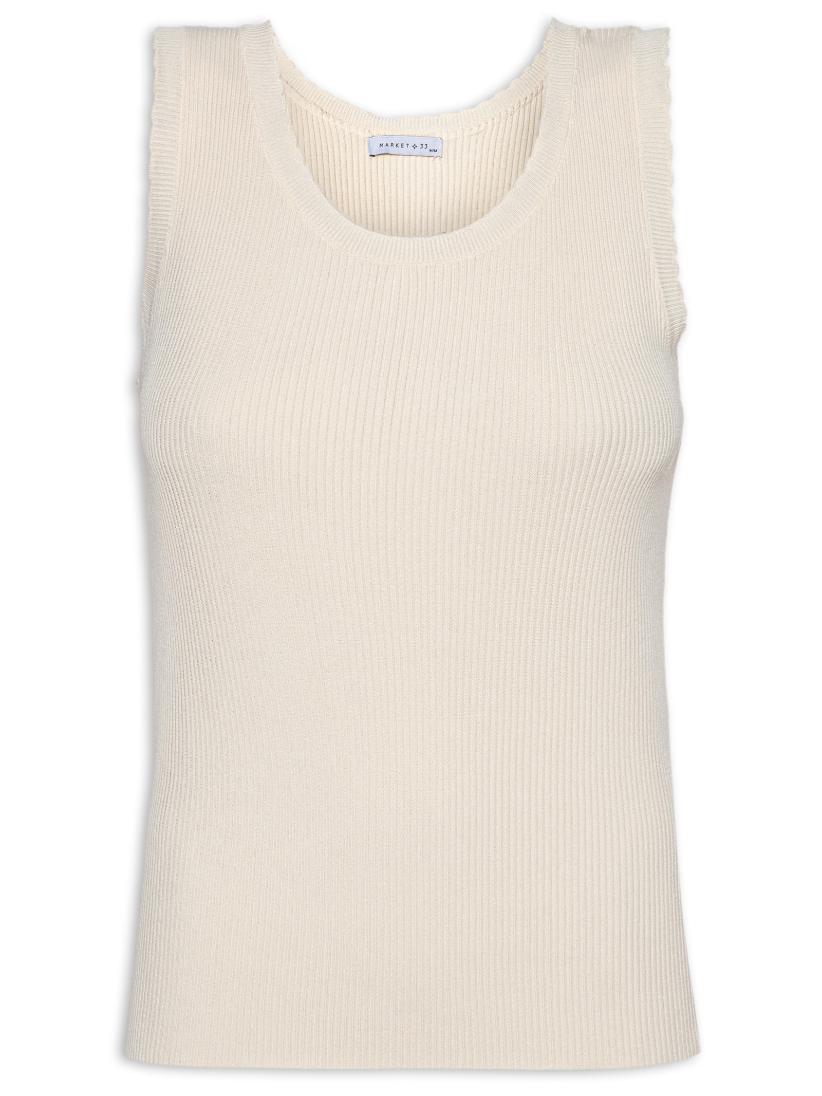 Regata Feminina Em Tricot Bege Market 33