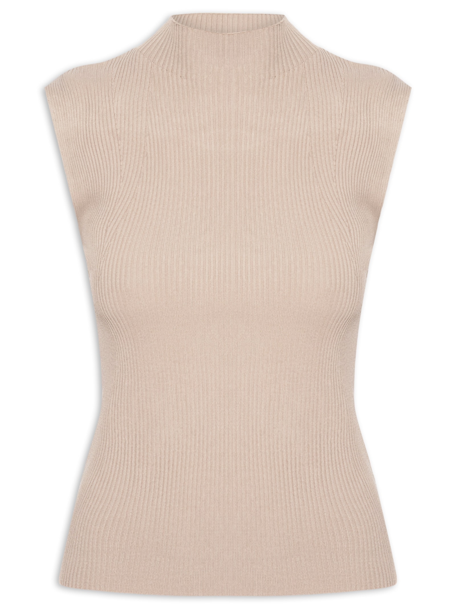 Regata Feminina Em Tricot Bege Market 33