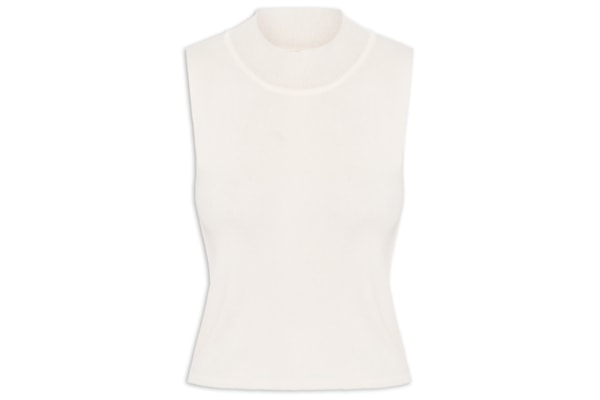 Regata Feminina Em Tricot - Bege