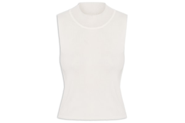 Regata Feminina Em Tricot - Bege