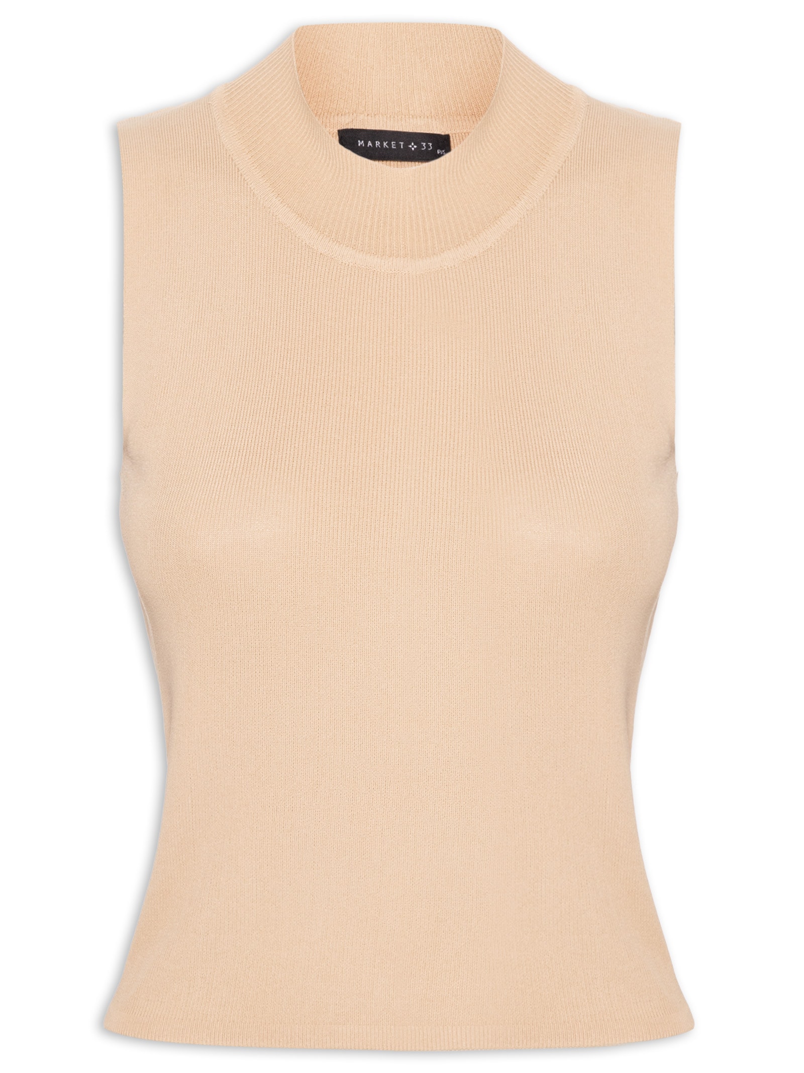 Regata Feminina Em Tricot Bege Market 33