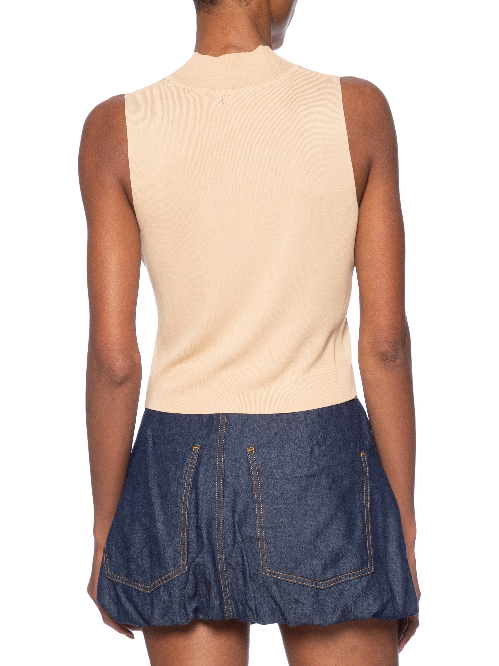 Regata Feminina Em Tricot Bege Market 33