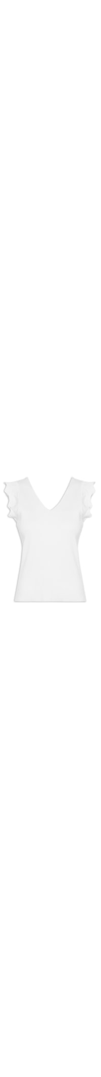 Regata Feminina Em Tricot - Branco
