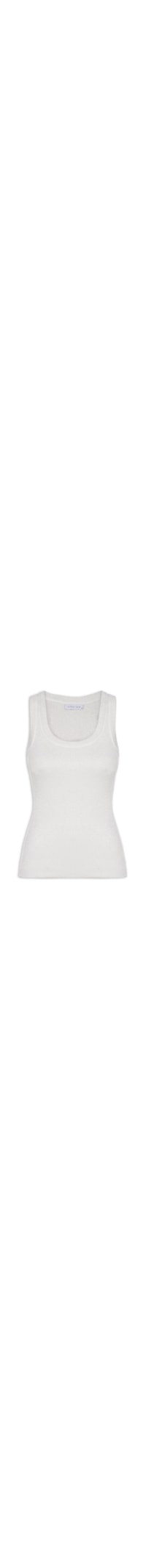 Regata Feminina em Tricot com Lurex - Branco