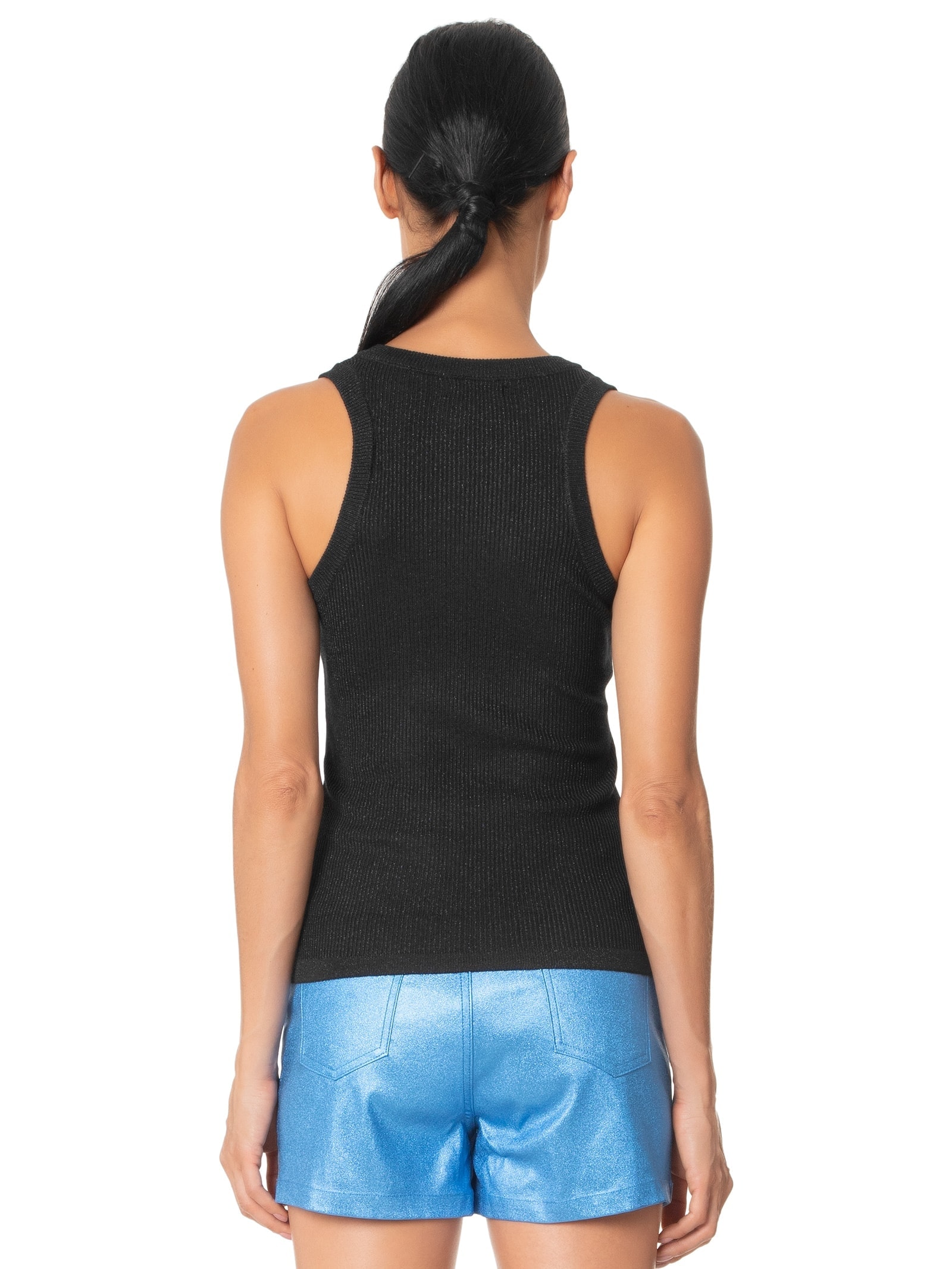 Regata Feminina em Tricot com Lurex Marrom Market 33
