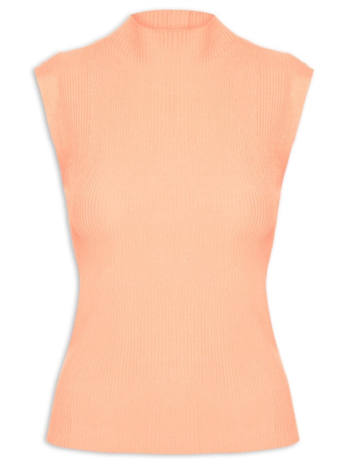 Regata Feminina Em Tricot – Laranja