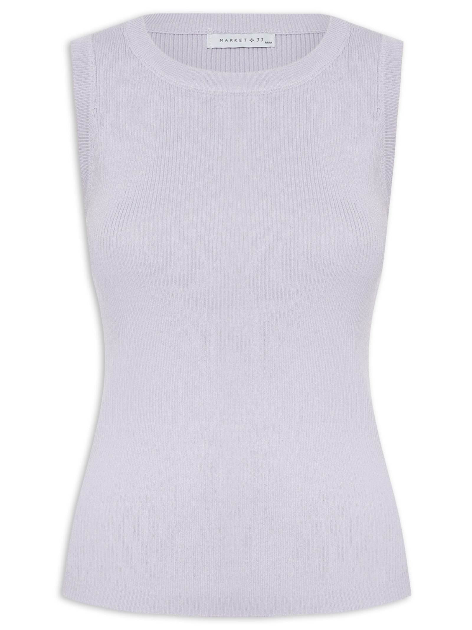 Regata Feminina Em Tricot Lilás Market 33