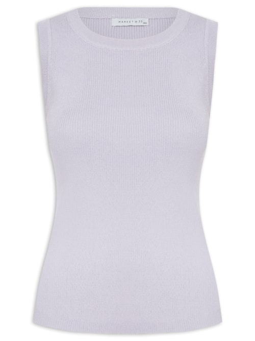 Regata Feminina Em Tricot – Lilás