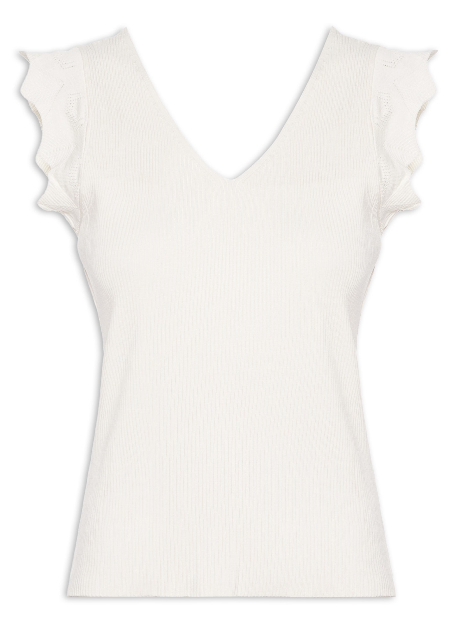 Regata Feminina Em Tricot Off White  Market 33
