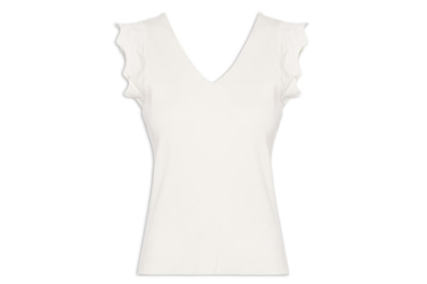 Regata Feminina Em Tricot - Off White 