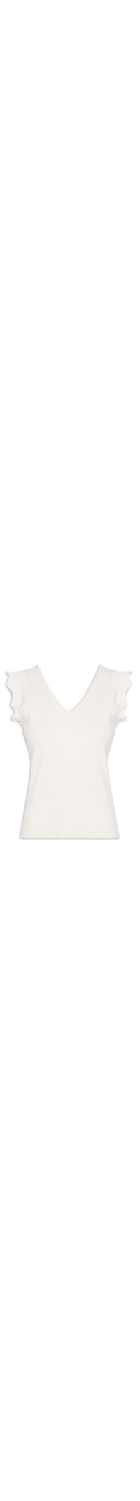 Regata Feminina Em Tricot - Off White