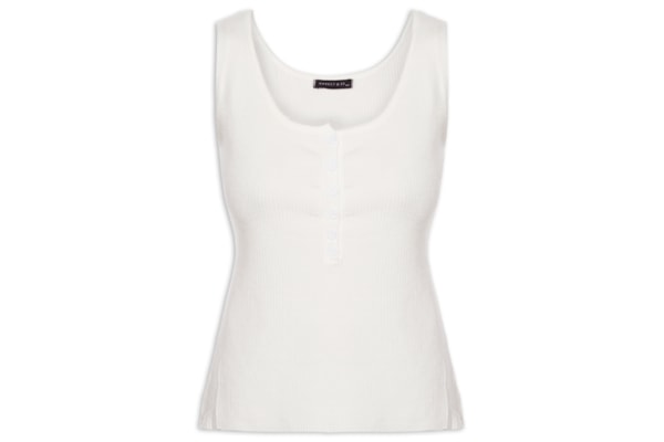 Regata Feminina em Tricot - Off White