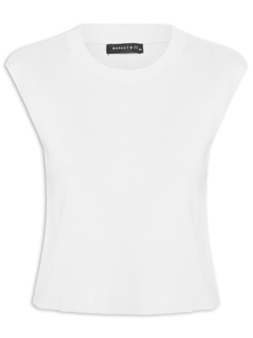Regata Feminina Em Tricot – Off White