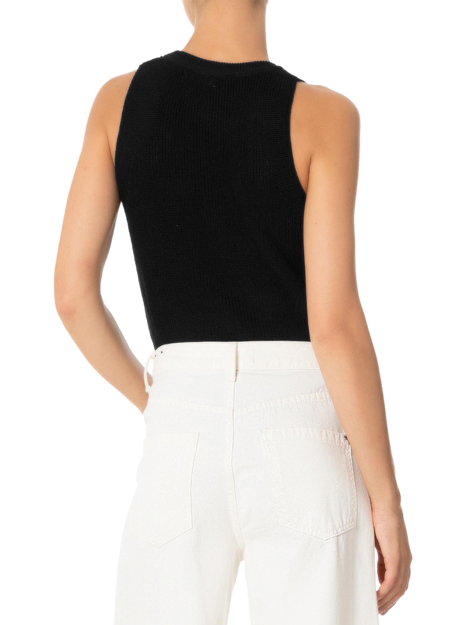 Regata Feminina Em Tricot Preto '2Essential