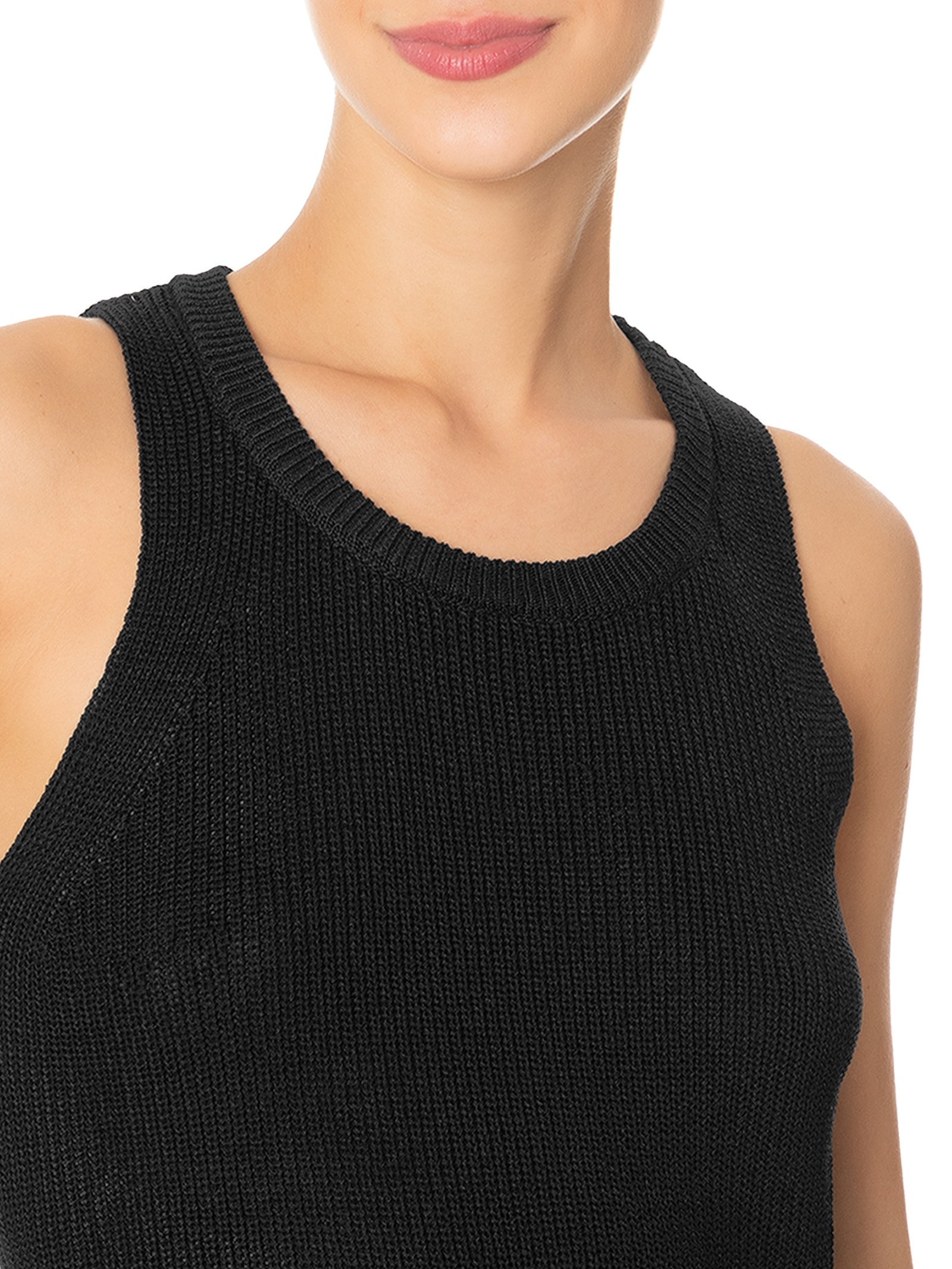 Regata Feminina Em Tricot Preto '2Essential
