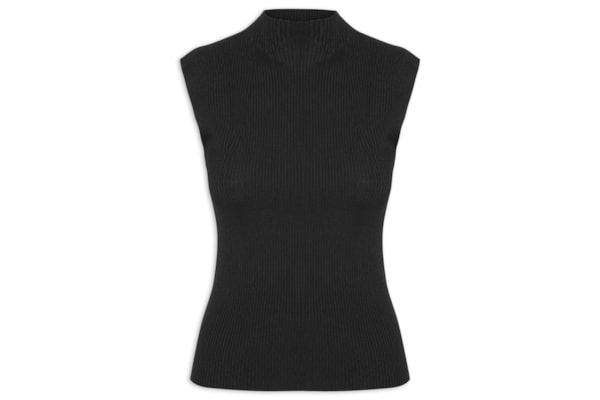 Regata Feminina Em Tricot - Preto
