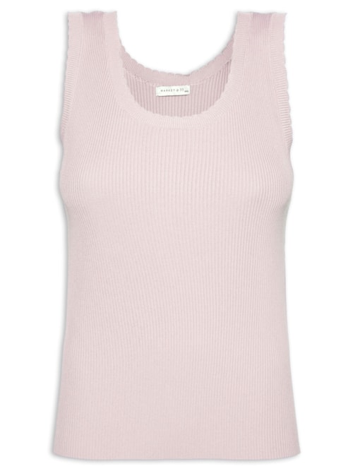 Regata Feminina Em Tricot – Rosa