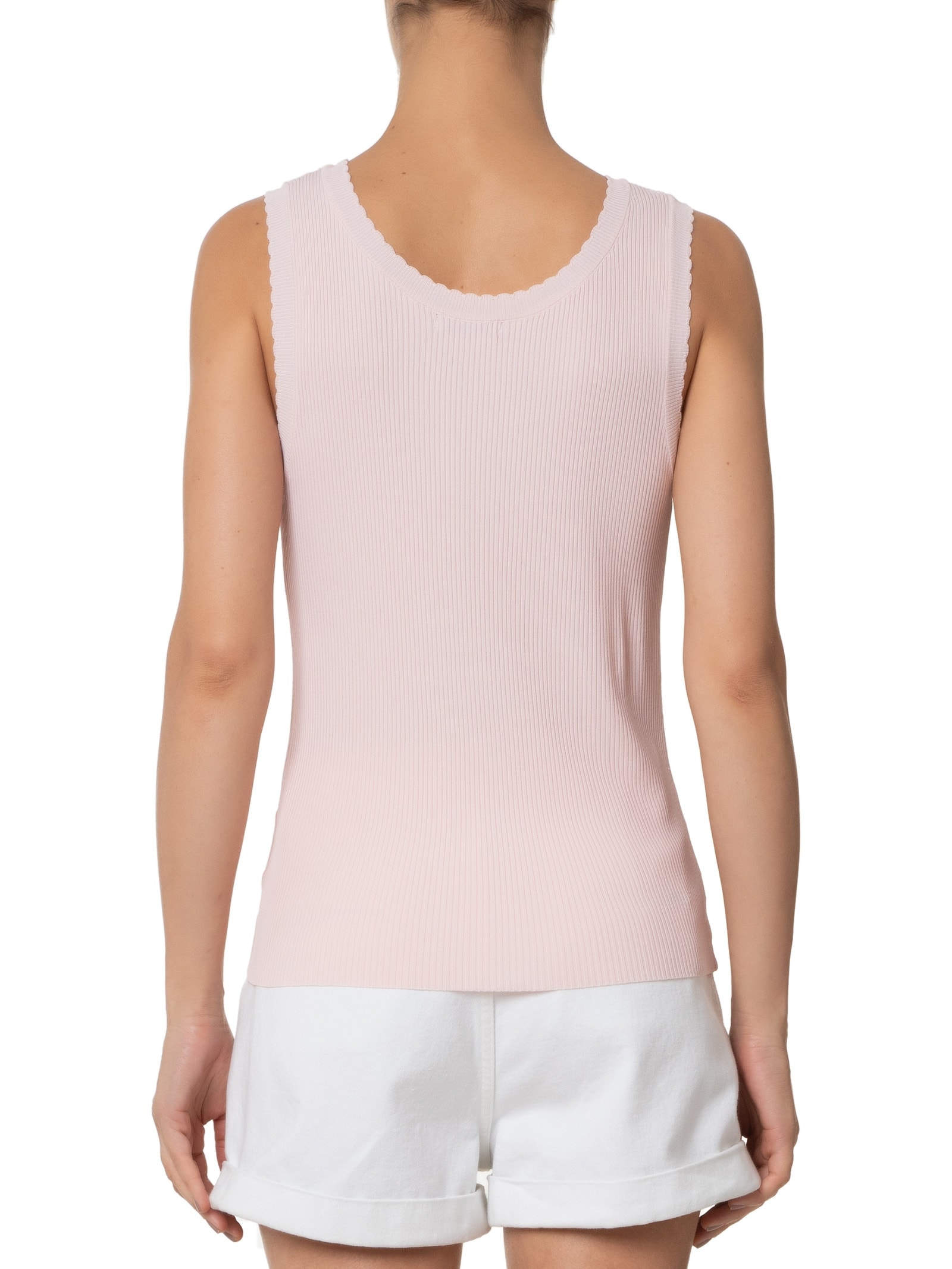 Regata Feminina Em Tricot Rosa Market 33