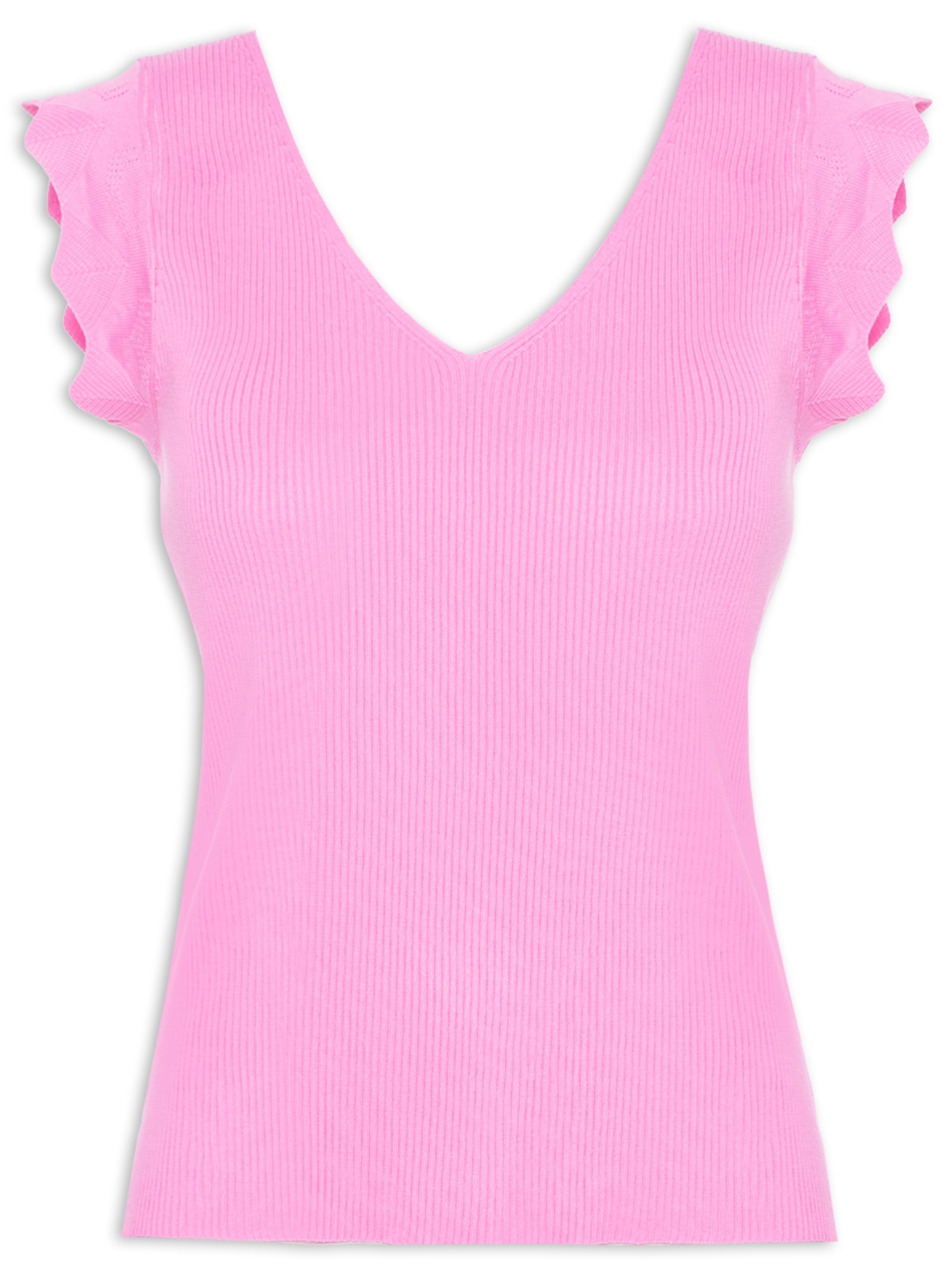 Regata Feminina Em Tricot Rosa Market 33