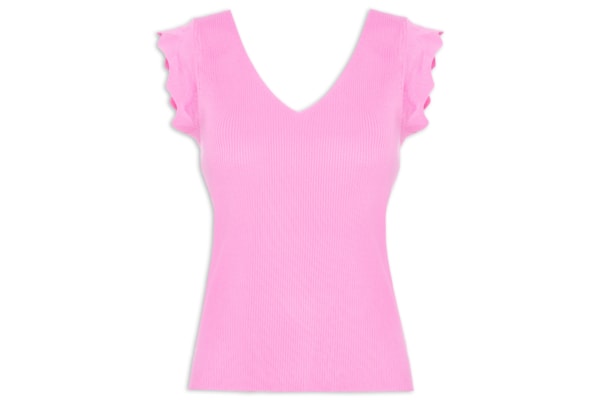 Regata Feminina Em Tricot - Rosa